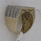 10K YELLOW GOLD BAGUETTE DIAMOND FLAT TOP FASHION RING 3 CTTW