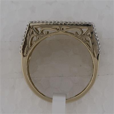 10K YELLOW GOLD BAGUETTE DIAMOND FLAT TOP FASHION RING 3 CTTW