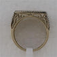 10K YELLOW GOLD BAGUETTE DIAMOND FLAT TOP FASHION RING 3 CTTW