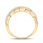 10K Two-Tone Gold Round Diamond Band Ring 1-3/8 CTW