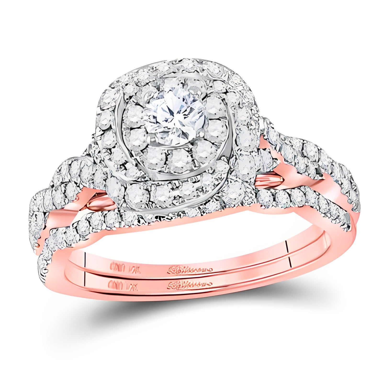 1 CT-DIA ANA M 1/5CT-CRD BELLISIMO BRIDAL SET CERT