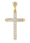 Gold Cross & Cz 10K Yellow Gold Pendant.