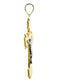 Big Gold Cross & Cz 10K Yellow Gold Pendant. | 4.8 Grams