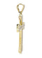 Big Gold Cross & Cz 10K Yellow Gold Pendant. | 4.8 Grams