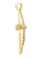 Diamond Cut Gold Cross & Cz 10K Yellow Gold Pendant. | 10.8 Grams