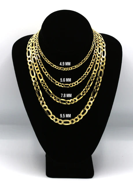 Gold Figaro Silver Chain
