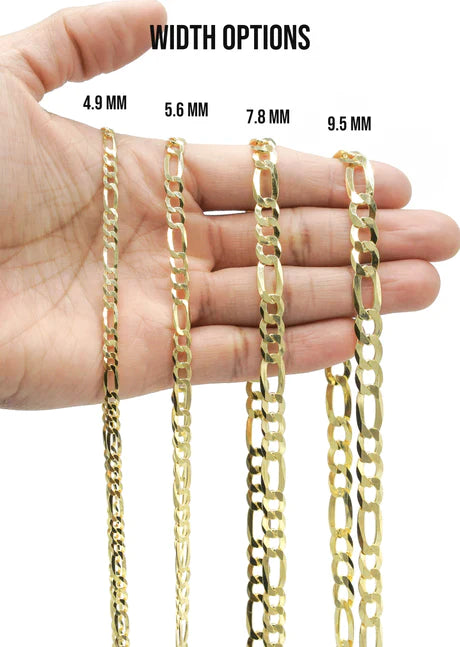 Gold Figaro Silver Chain