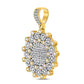 Gold Diamond Circle Charm Pendant - 10KT Gold