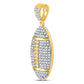 Gold Diamond Football Charm Pendant - 10KT Gold