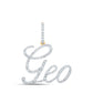 Mens Round Diamond GEO Name Charm Pendant In 10KT Yellow Gold