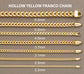 14K Gold Chain - Hollow Yellow Franco Chain 14K Gold