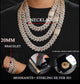 925 Silver Moissanite Cuban Chain