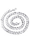 10K White Gold Solid Cuban Link Chain, full-length view