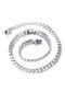 Mens White Gold Chain - Solid Miami Cuban Link 10K Gold