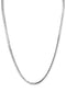 10K White Gold Solid Franco Chain, front view on white background