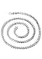 10K White Gold Solid Franco Chain, close-up of the link detail