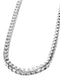 10K White Gold Solid Franco Chain, full-length view