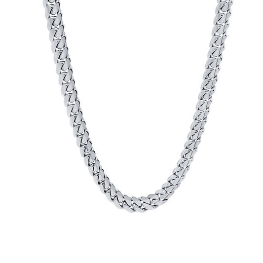 white gold miami cuban chain