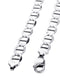 10K White Gold Solid Mariner Chain, alternate angle