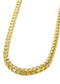 10K Yellow Gold Solid Franco Chain, full-length view