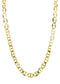 10K Yellow Gold Solid Mariner Chain, front view on white background