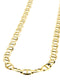 10K Yellow Gold Solid Mariner Chain, full-length view