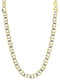 10K Yellow Gold Solid Diamond-Cut Mariner Chain, front view on white background