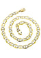 10K Yellow Gold Solid Diamond-Cut Mariner Chain, close-up of the link detail
