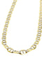 10K Yellow Gold Solid Diamond-Cut Mariner Chain, full-length view